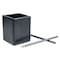 Dacasso Black Bonded Leather Pencil Cup AG-1410 - alternate 8